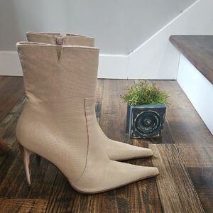 Nine West Beige Heeled Boots